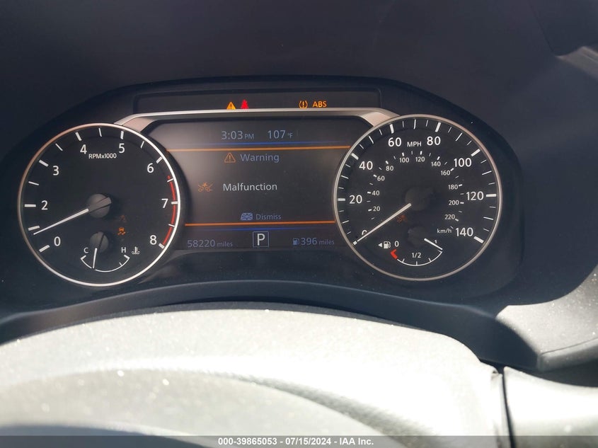 2022 Nissan Altima Sr Fwd VIN: 1N4BL4CV7NN360400 Lot: 39865053