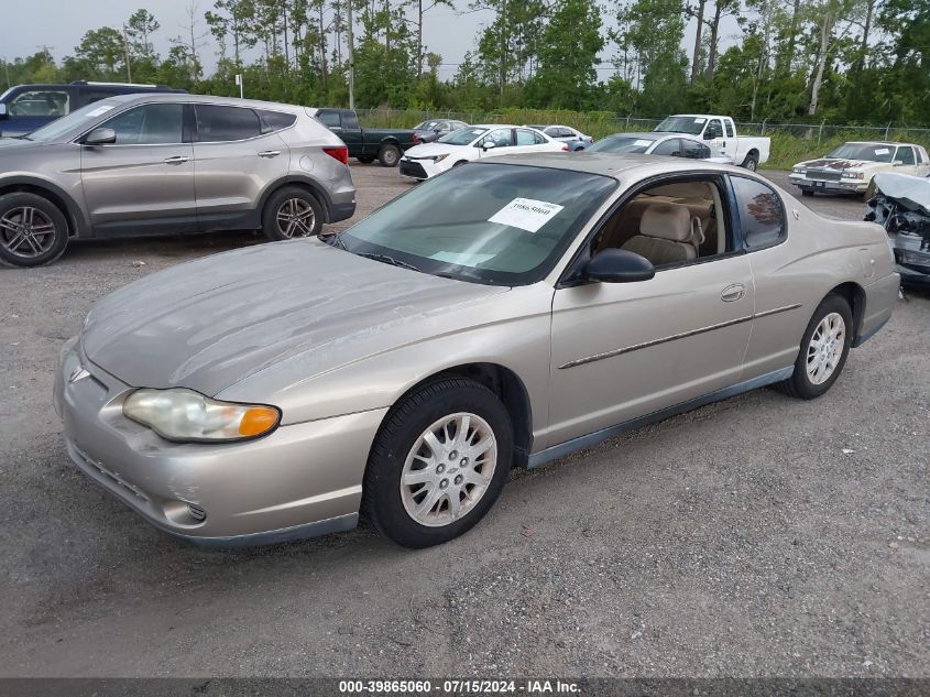 2G1WW12E719218430 | 2001 CHEVROLET MONTE CARLO