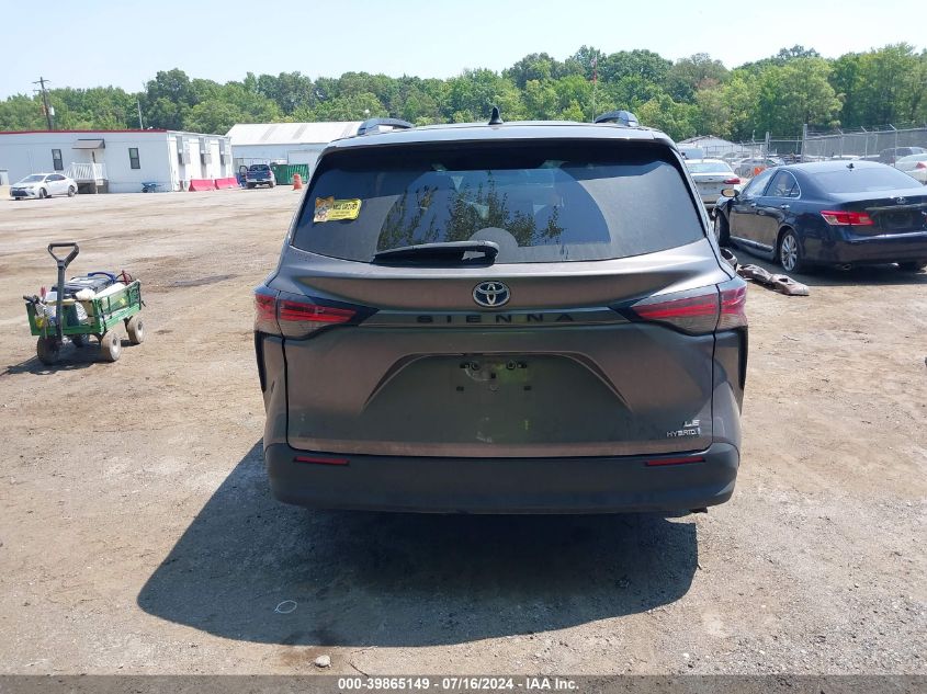 2021 Toyota Sienna Le VIN: 5TDKRKEC3MS027595 Lot: 39865149