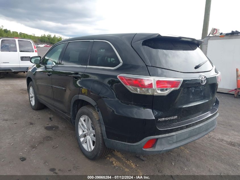 2015 Toyota Highlander Le V6 VIN: 5TDZKRFH0FS041320 Lot: 39865284