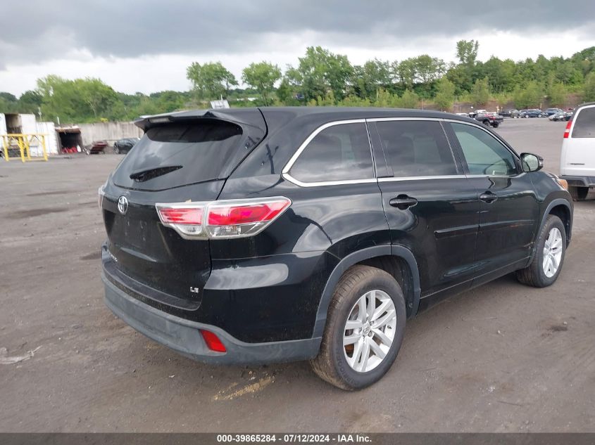 2015 Toyota Highlander Le V6 VIN: 5TDZKRFH0FS041320 Lot: 39865284