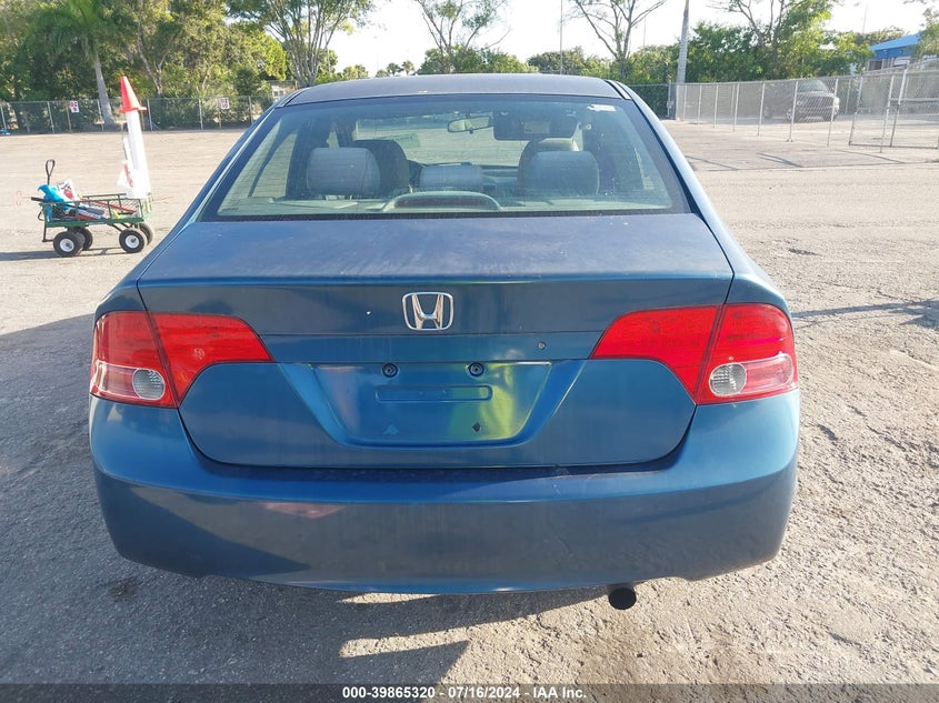 2008 Honda Civic Lx VIN: 2HGFA16588H525106 Lot: 39865320