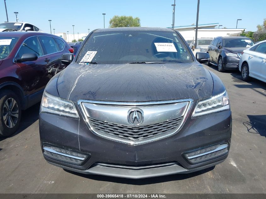 2016 Acura Mdx Technology Acurawatch Plus Packages/Technology Package VIN: 5FRYD3H45GB013174 Lot: 39865418