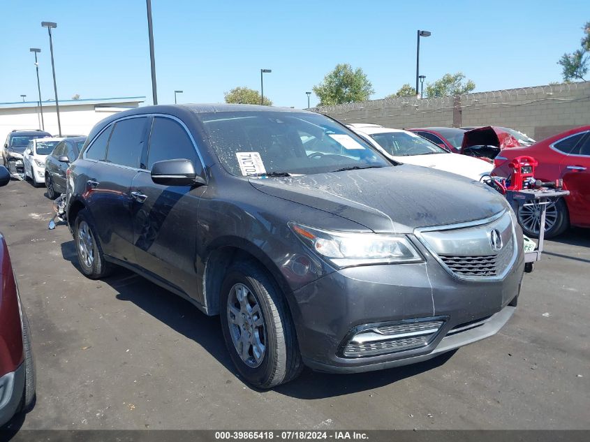 2016 Acura Mdx Technology Acurawatch Plus Packages/Technology Package VIN: 5FRYD3H45GB013174 Lot: 39865418