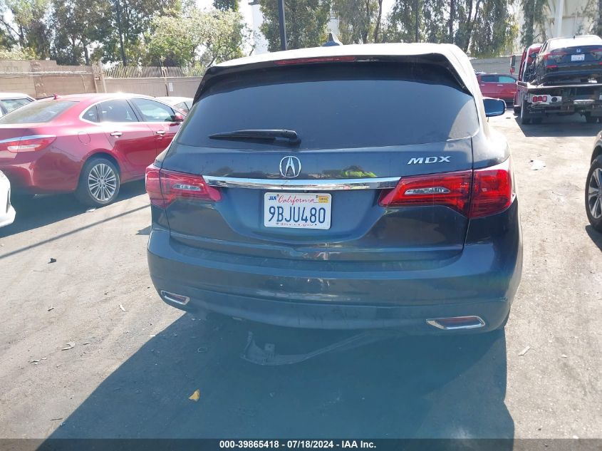 2016 Acura Mdx Technology Acurawatch Plus Packages/Technology Package VIN: 5FRYD3H45GB013174 Lot: 39865418