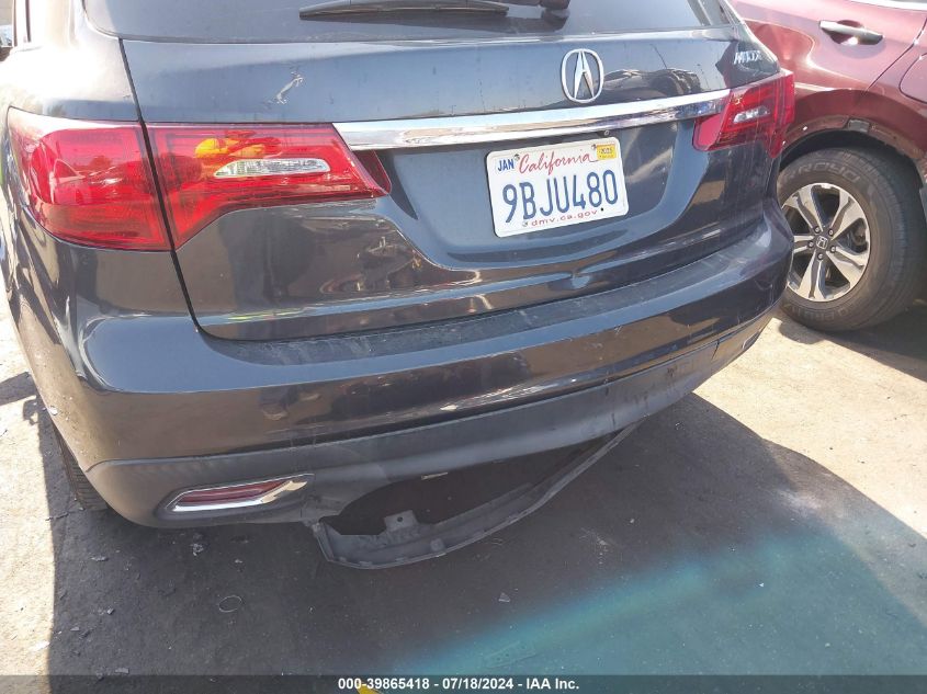 2016 Acura Mdx Technology Acurawatch Plus Packages/Technology Package VIN: 5FRYD3H45GB013174 Lot: 39865418