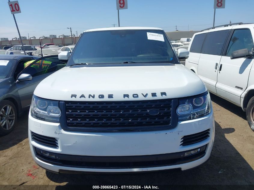 2014 Land Rover Range Rover 3.0L V6 Supercharged Hse VIN: SALGS2VF9EA125056 Lot: 39865423