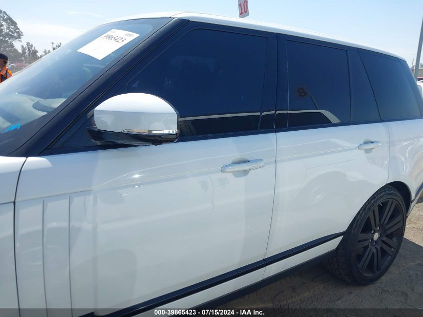 2014 Land Rover Range Rover 3.0L V6 Supercharged Hse VIN: SALGS2VF9EA125056 Lot: 39865423