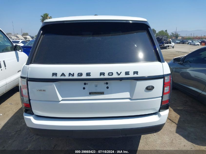 2014 Land Rover Range Rover 3.0L V6 Supercharged Hse VIN: SALGS2VF9EA125056 Lot: 39865423