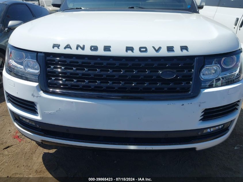 2014 Land Rover Range Rover 3.0L V6 Supercharged Hse VIN: SALGS2VF9EA125056 Lot: 39865423