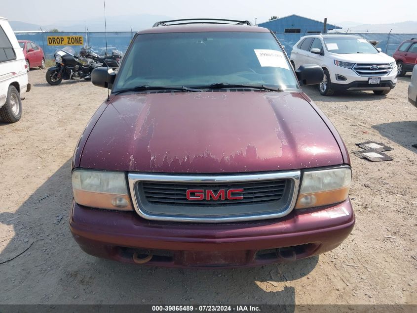 2001 GMC Jimmy Sle VIN: 1GKDT13W212215114 Lot: 39865489