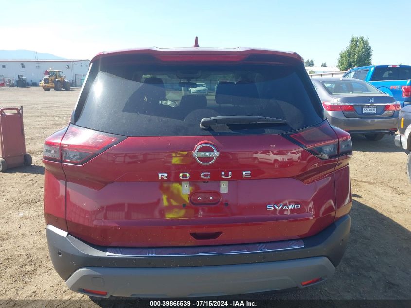 2022 Nissan Rogue Sv Intelligent Awd VIN: 5N1BT3BB8NC697791 Lot: 39865539