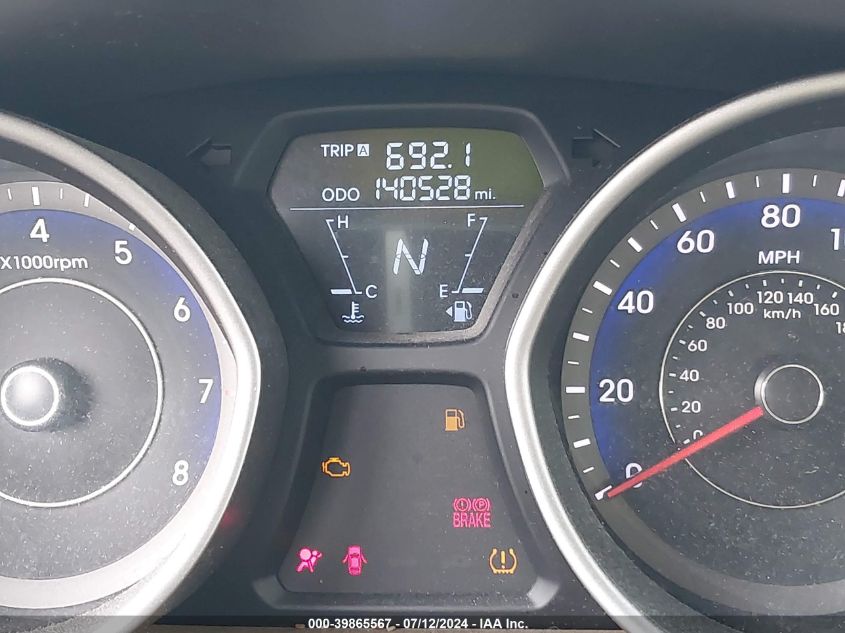 2012 Hyundai Elantra Gls (Ulsan Plant) VIN: KMHDH4AE4CU378424 Lot: 39865567