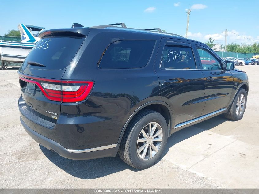 2015 Dodge Durango Limited VIN: 1C4RDJDG0FC789296 Lot: 39865615