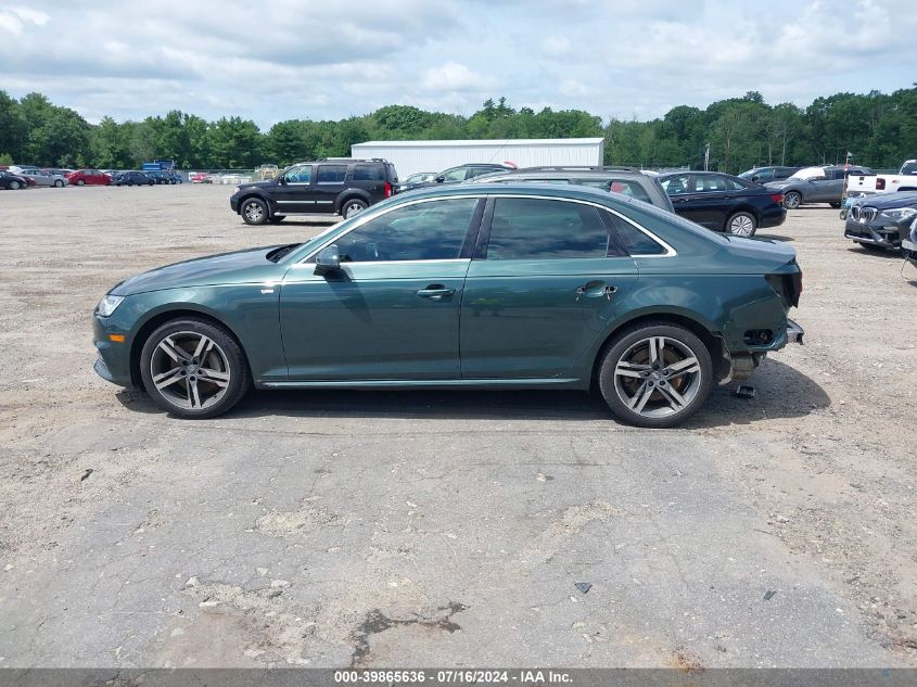 2018 Audi A4 2.0T Premium/2.0T Tech Premium VIN: WAUENAF43JA054618 Lot: 39865636