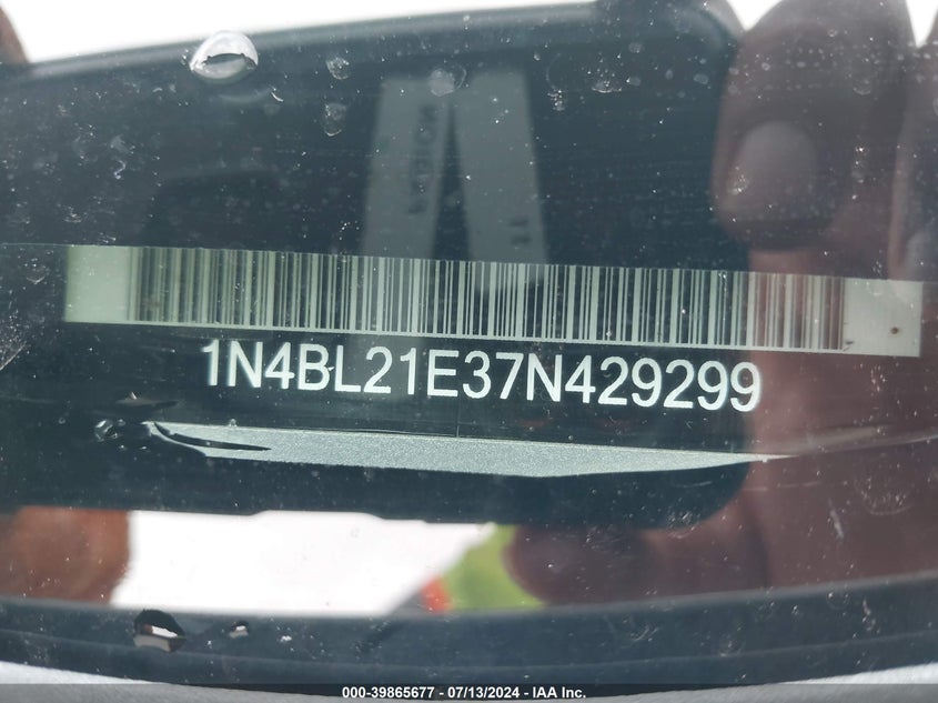 2007 Nissan Altima 3.5 Se VIN: 1N4BL21E37N429299 Lot: 39865677