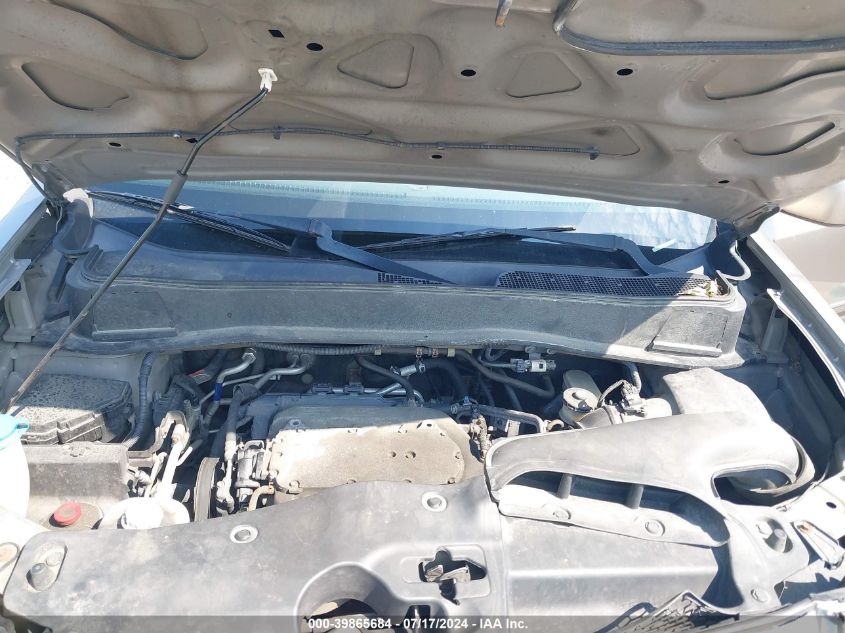 2010 Honda Pilot Ex-L VIN: 5FNYF4H58AB039625 Lot: 39865684