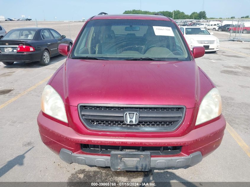 2005 Honda Pilot Ex-L VIN: 2HKYF185X5H571075 Lot: 39865768