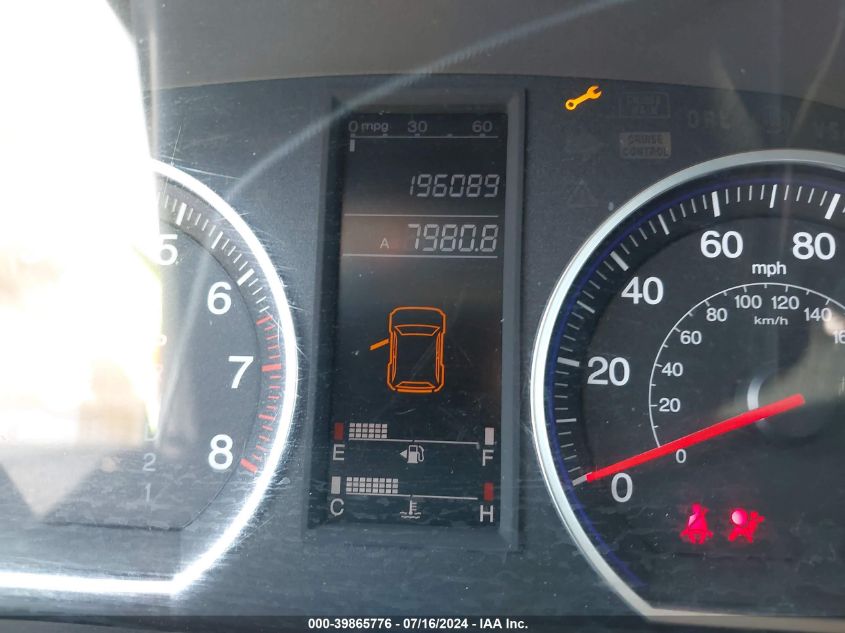 2009 Honda Cr-V Lx VIN: JHLRE38359C002107 Lot: 39865776