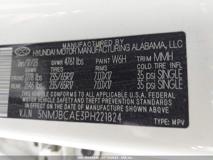 2023 HYUNDAI TUCSON SEL - 5NMJBCAE3PH221824