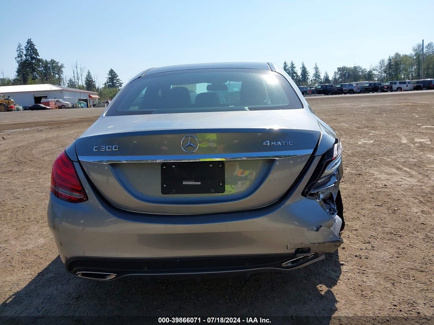 2015 Mercedes-Benz C 300 4Matic VIN: 55SWF4KB7FU035853 Lot: 39866071