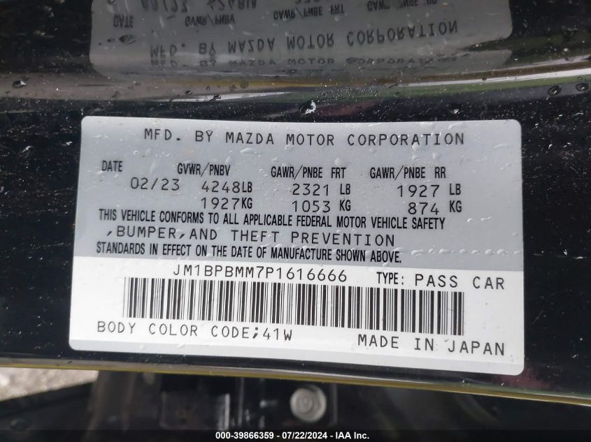 JM1BPBMM7P1616666 2023 Mazda Mazda3 2.5 S Premium