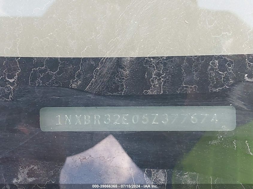 2005 Toyota Corolla Ce VIN: 1NXBR32E05Z377674 Lot: 39866365