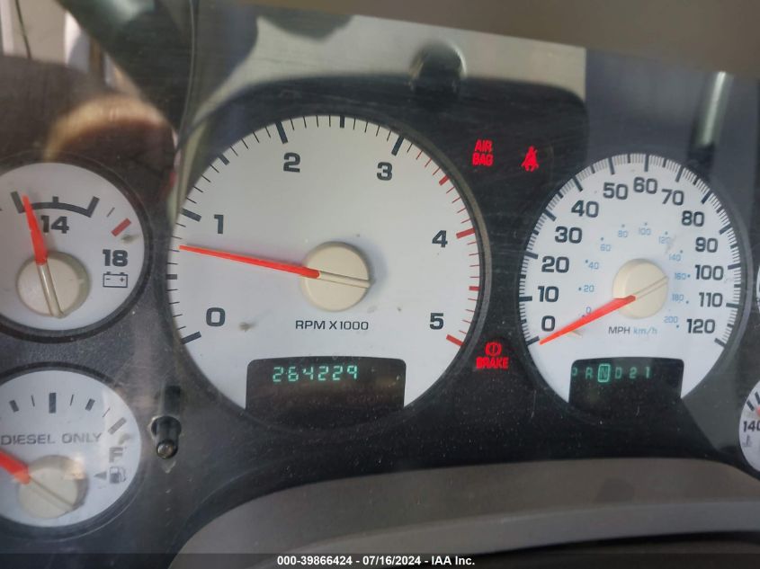 2003 Dodge Ram 2500 Slt/Laramie/St VIN: 3D7KA286X3G706960 Lot: 39866424