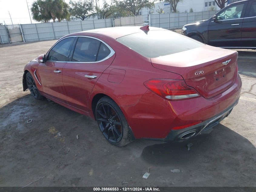 Vin: kmtg74le1k4014558, lot: 40353352, genesis g70 3.3t advanced 20193