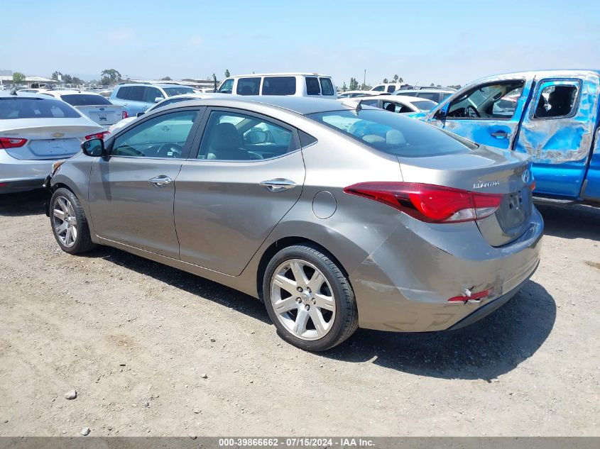 2014 Hyundai Elantra Limited VIN: 5NPDH4AE3EH465877 Lot: 39866662