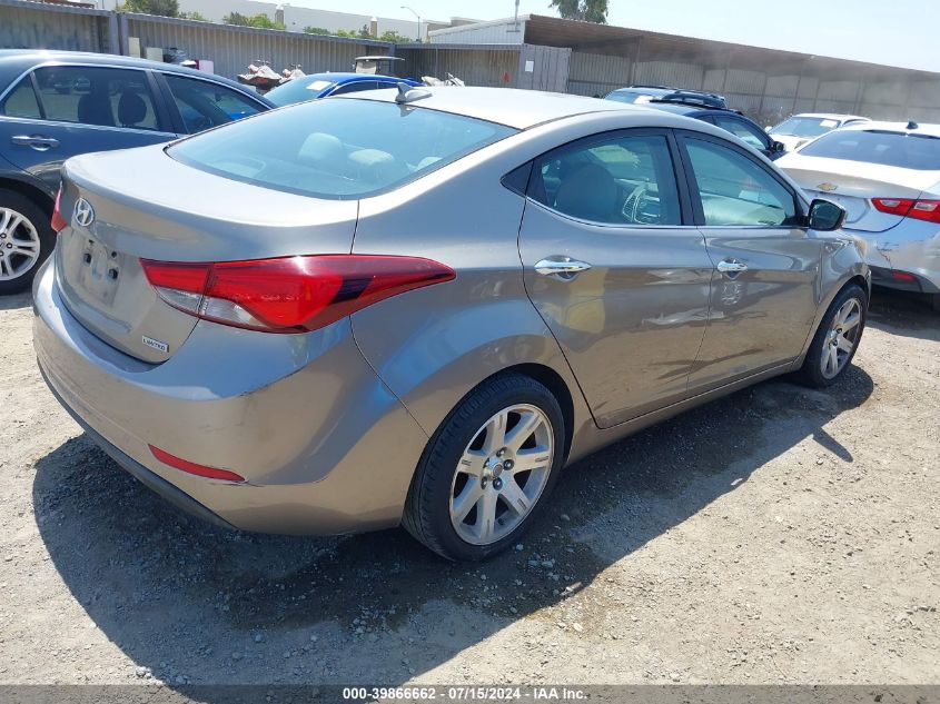 2014 Hyundai Elantra Limited VIN: 5NPDH4AE3EH465877 Lot: 39866662