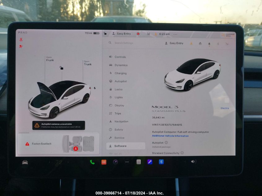 2020 TESLA MODEL 3 STANDARD RANGE PLUS REAR-WHEEL DRIVE/STANDARD RANGE REAR-WHEEL DRIVE - 5YJ3E1EA7LF644915