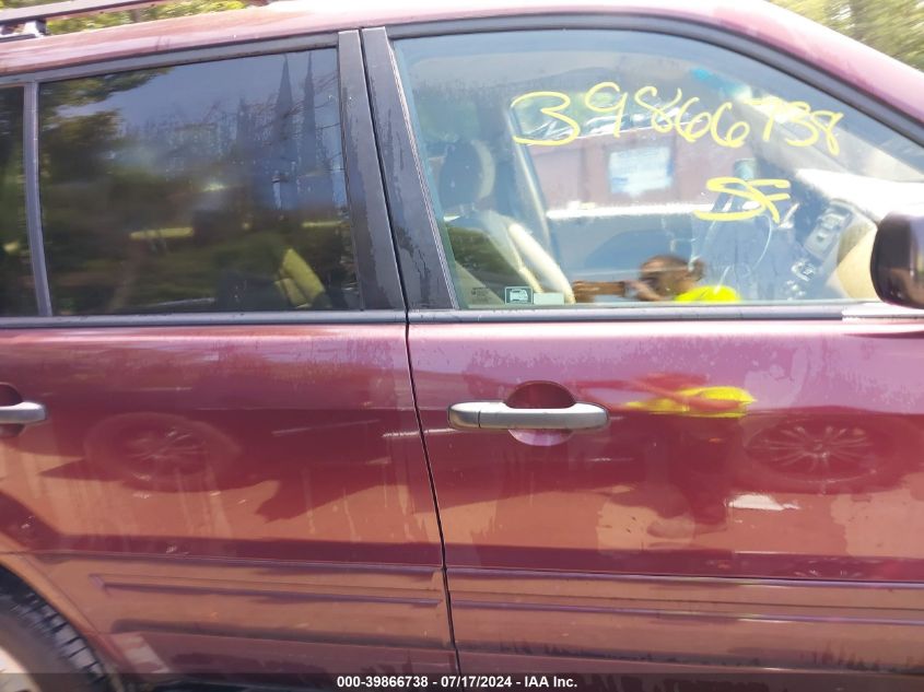 2007 Honda Pilot Lx VIN: 5FNYF18157B010670 Lot: 39866738