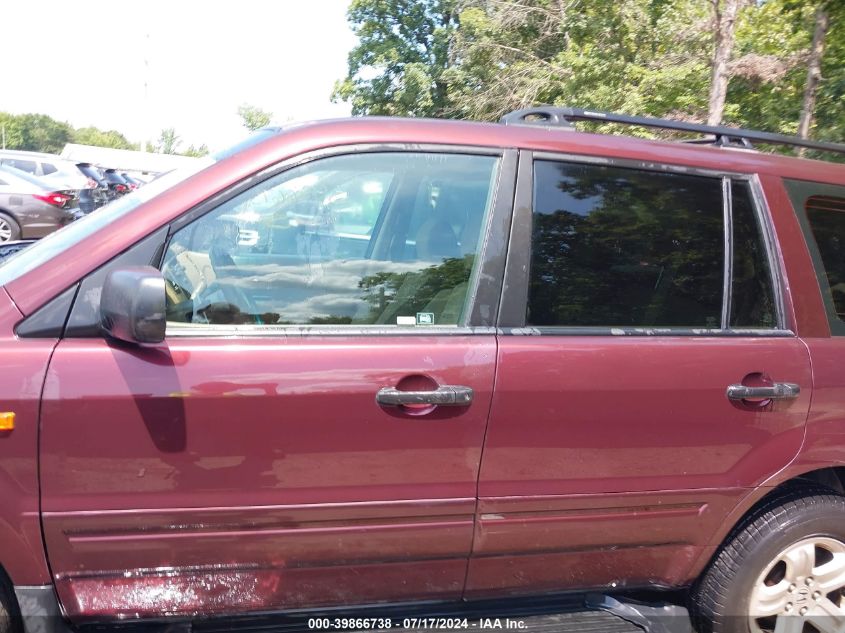 2007 Honda Pilot Lx VIN: 5FNYF18157B010670 Lot: 39866738