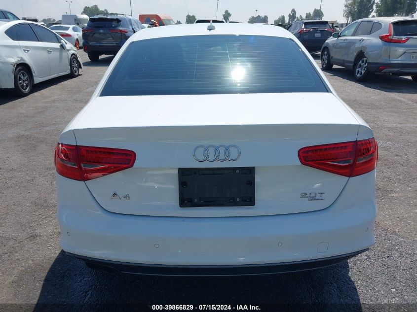 2014 Audi A4 2.0T Premium VIN: WAUFFAFL8EA082915 Lot: 39866829
