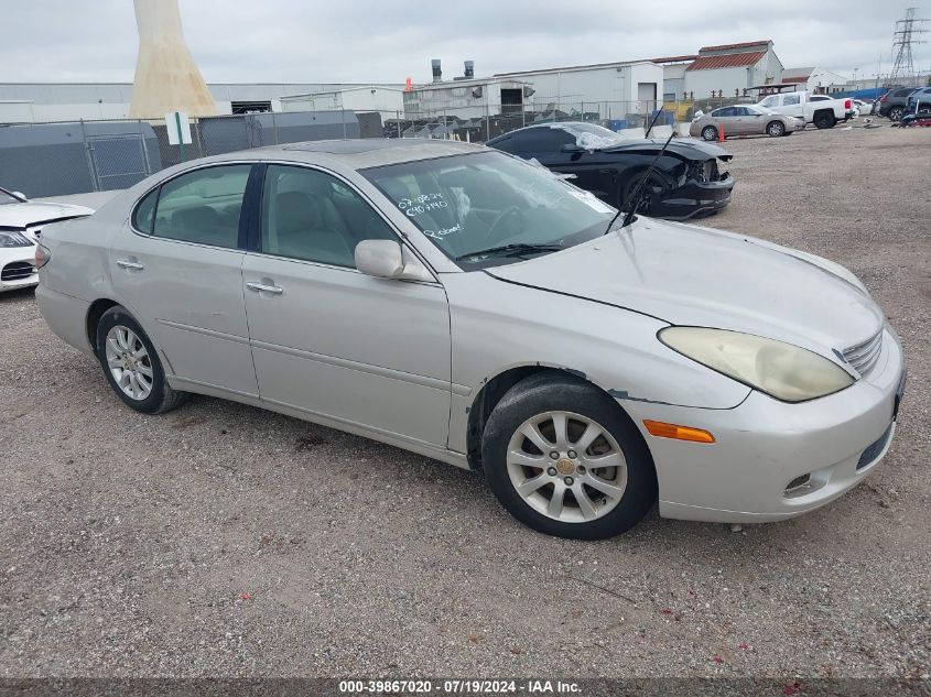 2004 Lexus Es 330 330 VIN: JTHBA30G840011501 Lot: 39867020