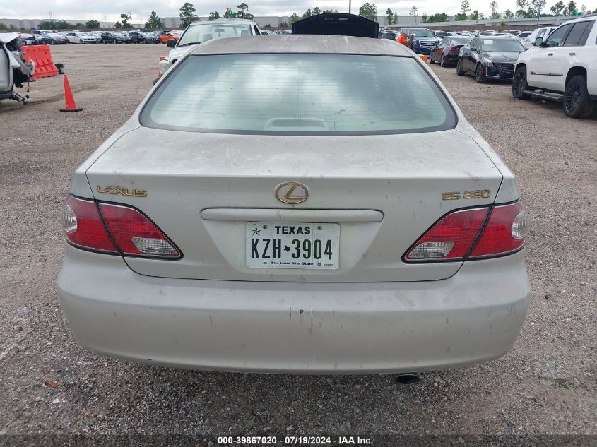 2004 Lexus Es 330 330 VIN: JTHBA30G840011501 Lot: 39867020