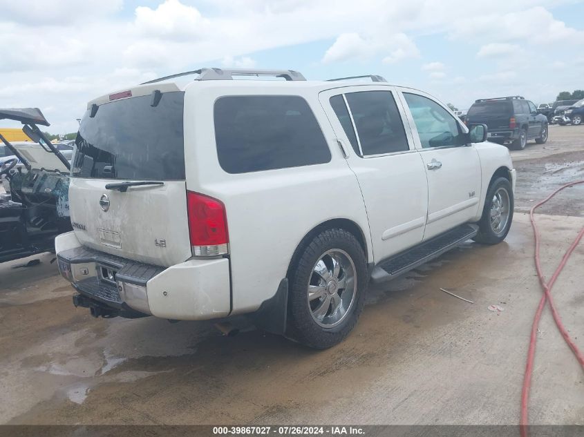 2006 Nissan Armada Le VIN: 5N1AA08A66N737869 Lot: 39867027