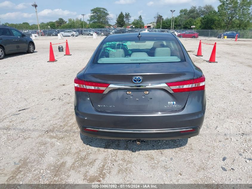 2015 Toyota Avalon Hybrid Limited VIN: 4T1BD1EB8FU045701 Lot: 39867092