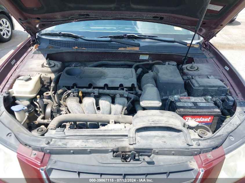 2009 Hyundai Sonata Gls VIN: 5NPET46CX9H498083 Lot: 39867115