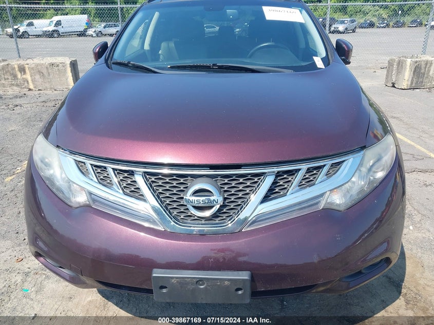 2014 Nissan Murano Sl VIN: JN8AZ1MW8EW517120 Lot: 39867169