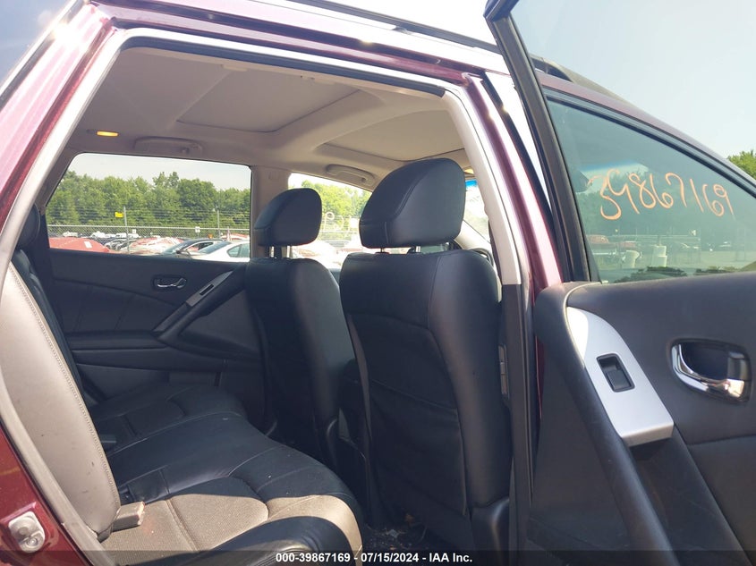 2014 Nissan Murano Sl VIN: JN8AZ1MW8EW517120 Lot: 39867169