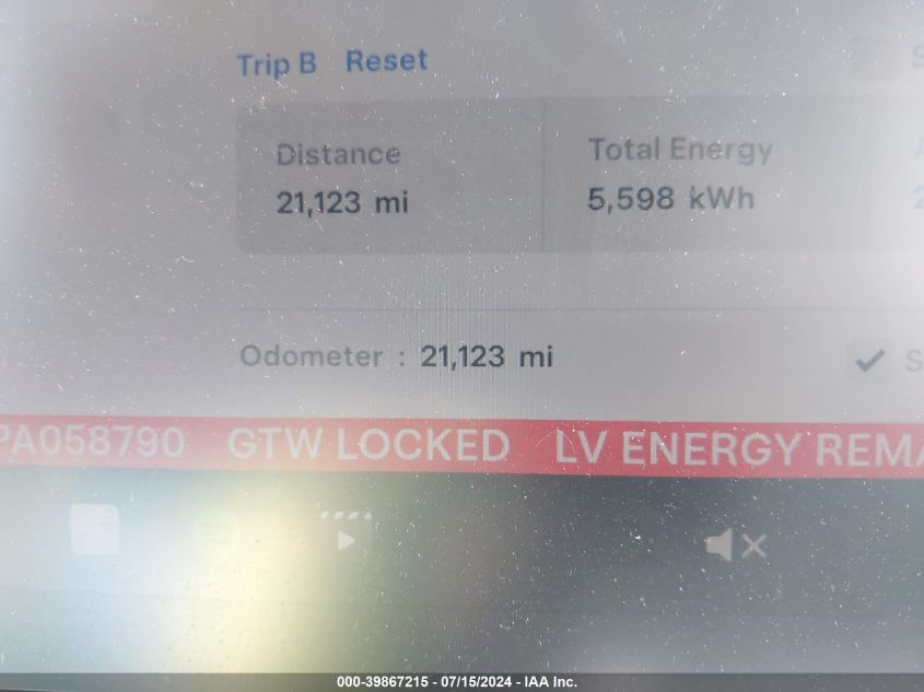 2023 Tesla Model Y Awd/Long Range Dual Motor All-Wheel Drive VIN: 7SAYGDEE5PA058790 Lot: 39867215