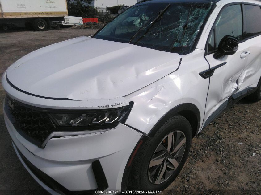 VIN 5XYRL4LCXNG086723 2022 KIA SORENTO S