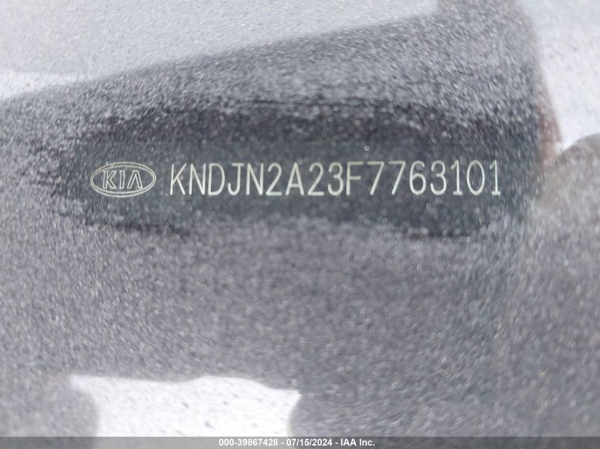 2015 Kia Soul VIN: KNDJN2A23F7763101 Lot: 39867428