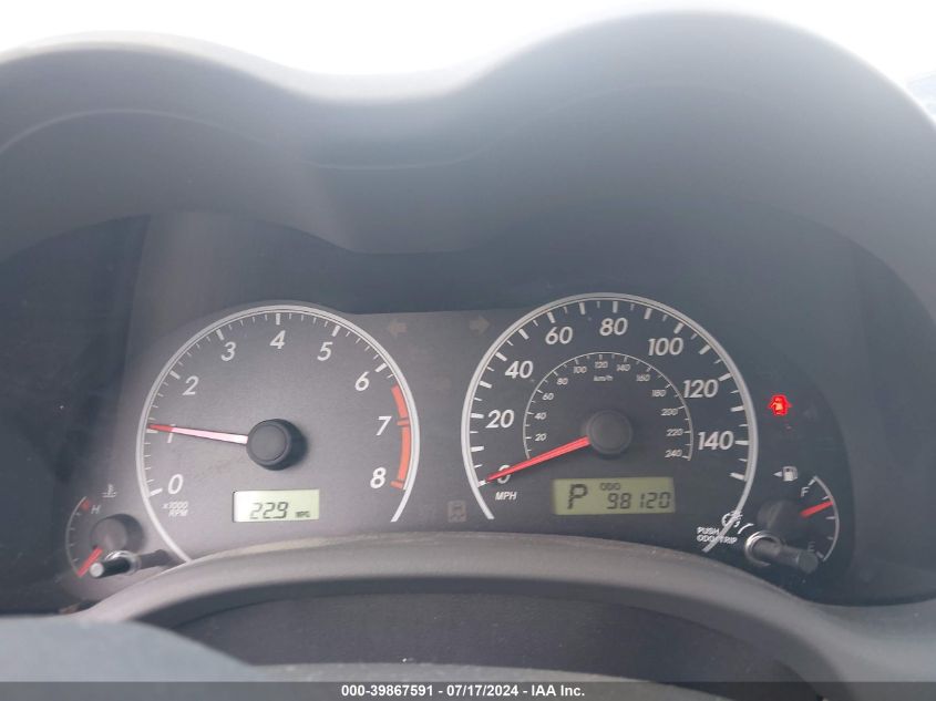 2009 Toyota Corolla S/Le/Xle VIN: 2T1BU40E59C185567 Lot: 39867591