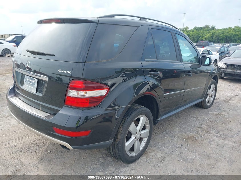 2009 Mercedes-Benz Ml 350 4Matic VIN: 4JGBB86EX9A478823 Lot: 39867598
