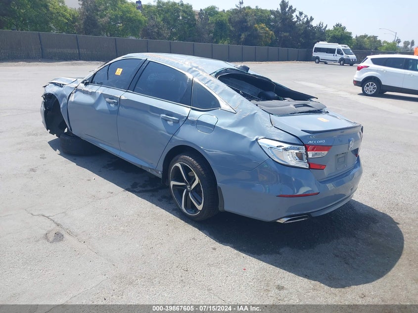 2022 HONDA ACCORD VIN: 1HGCV1F30NA068338
