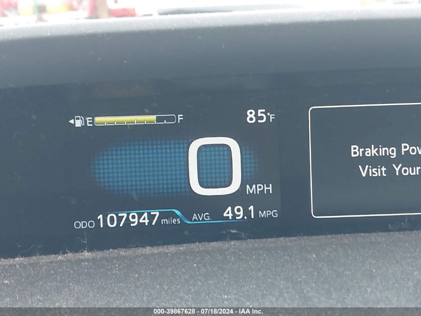 2016 Toyota Prius Two VIN: JTDKBRFU3G3002142 Lot: 39867628