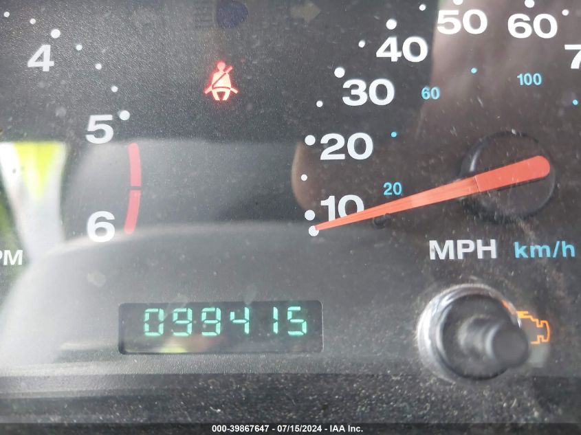 2001 Jeep Wrangler Sahara VIN: 1J4FA59S21P303664 Lot: 39867647